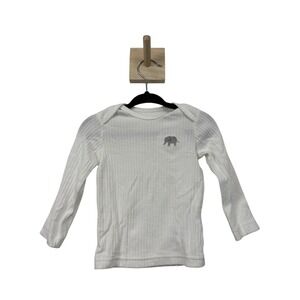 Carter's Long Sleeve Shirt Pant Set Boy 6M Striped‎ Embroidered Elephant#165